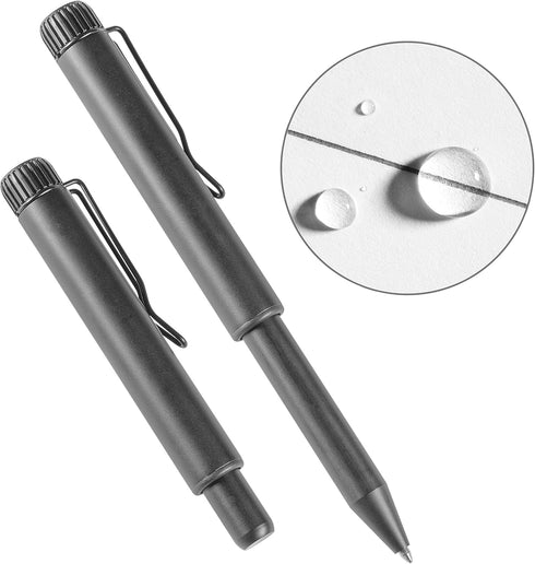 Rite in the Rain All-Weather Metal Portage Pen - Black Barrel, Black Ink, Fine Point (No. BK17)