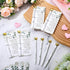 MotiMind 50 Sets Set, Wedding Guest Book Pens White Ballpoint Pens with Gold Heart Top, Thank You Cards Included, Sign