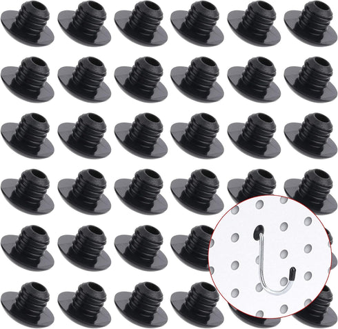 Pegboard Hook Locks, 60PCS, for Stopping Hooks from Falling Off, Black