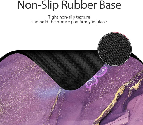 Small Mouse Pad, Mini Travel Carry Washable Lycra Non-Slip Rubber Base, 5x6 inches, Purple