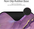 Small Mouse Pad, Mini Travel Carry Washable Lycra Non-Slip Rubber Base, 5x6 inches, Purple
