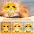 3-Colour Dimming 2 Handmade Sunflower Lamp, Rechargeable Cordless Touch Table Lamp, Infinitely Small Night Light