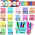 AmazingSpark 98 Pcs Crayon Jobs Chart Set Colorful Bulletin Board Teacher's Helper Chalkboard