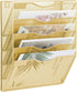 EASEPRES 5 Pocket Mesh Hanging Wall File Organizer, Wall Mounted Document Holder for Office Home