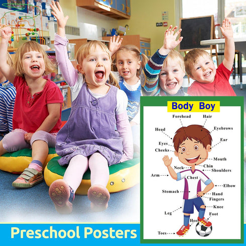 SANTSUN Educational Preschool Posters, Educational Wall Charts, Classroom Organization for Kindergarten, 42x60cm