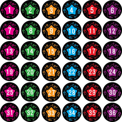 Outus 48 Pieces 4 Inch Classroom Floor Stickers, Number Carpet Markers Spots for Preschool and Kindergarten