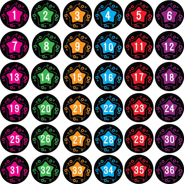 Outus 48 Pieces 4 Inch Classroom Floor Stickers, Number Carpet Markers Spots for Preschool and Kindergarten