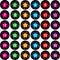 Outus 48 Pieces 4 Inch Classroom Floor Stickers, Number Carpet Markers Spots for Preschool and Kindergarten