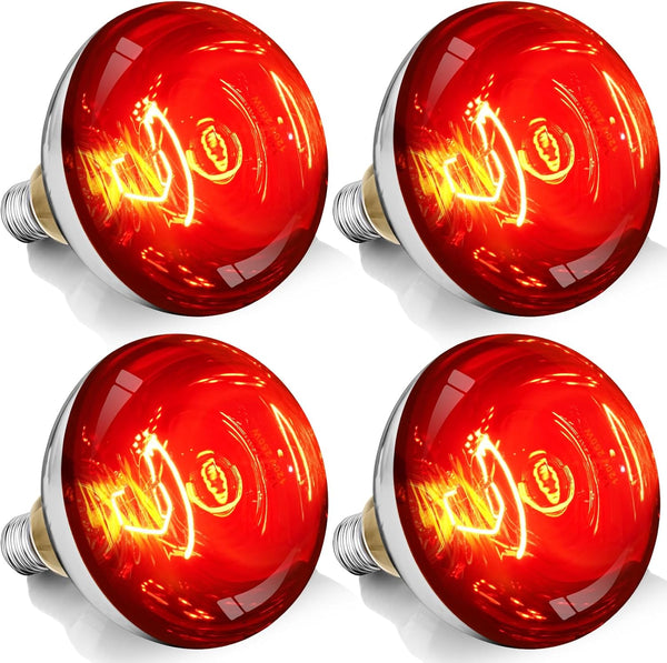 VORIGY 250W R40 Red Heat Lamp Bulbs, 8000 Hours Rated, Infrared Flood Light,
