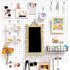 HUHOLE 80 Pack Pegboard Hooks, J-Hook, 1 Inch Silver Hooks, Ideal Display Pegs for Hanging Jewelry, Tools, Retail Items
