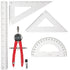 Protractor and Compass for Kids Geometry with Rulers and Two Set Squares