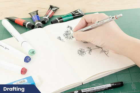 Pacific Arc Chromagraph Metal Mechanical Pencil .3 mm Silver Barrel for Drafting and Sketching