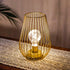 TRIROCKS Metal Battery Operated Lamp 8'' Tall Cage Shape Cordless Table Lantern