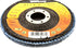 Forney Flap Disc, Type 29 Blue Zirconia, 120-Grit, 4-1/2-Inch, 7/8-Inch Arbor