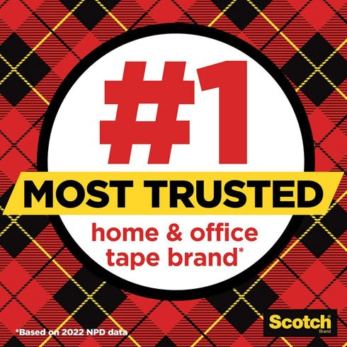 Scotch Transparent Tape, 2 Rolls, 1/2 x 2592 Inches, Classic Glossy-Finish