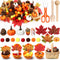 WinnerWhy 320 Pcs Fine Motor Toys Fall Thanksgiving Decorations, Sensory Bin Filler, Pumpkin