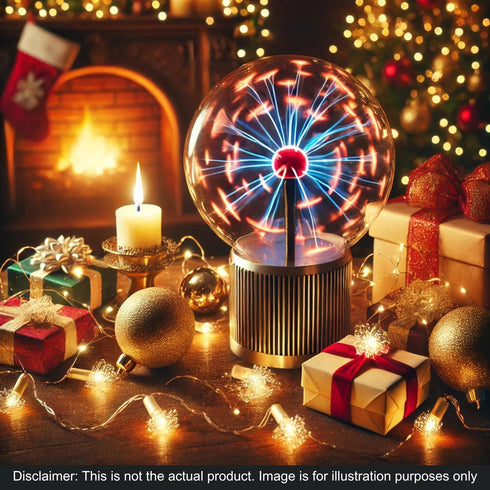 8", (8inch, Tradeopia Plasma Ball Static Electricity, Plasma Lamp, Touch & Sound Sensitive, Plug-in Electric Ball