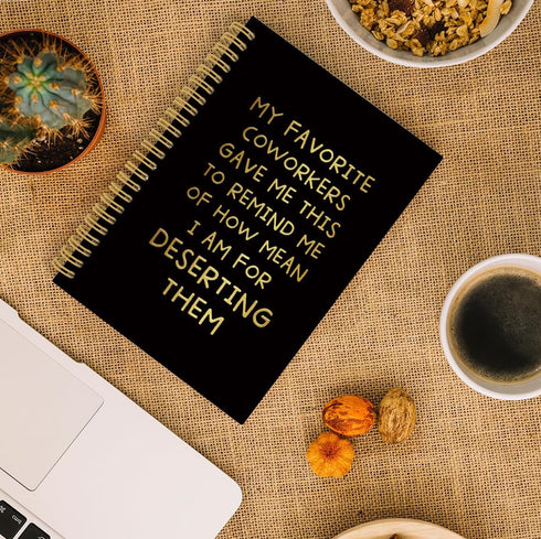 Sarcastic Farewell Gifts for Coworkers Spiral Notebook, Funny Coworker Leaving Traitor Gifts for Coworker, My Favorite Coworkers Gave Me This 5.5"x8.3" 164pages Lined Notebooks College Ruled