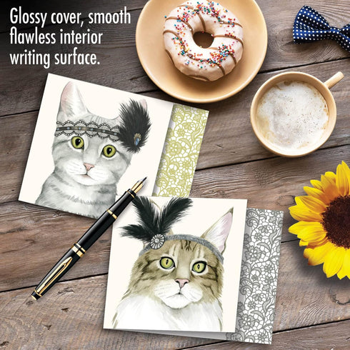 The Best Card Company 12 Beautiful Blank Note Cards Bulk - 4 x 5.12 Inch (4 Designs, 3 Each)