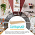 2 Pack Solid Wood Pegboard Shelf, Pegboard Accessories with Hooks, Compatible with IKEA Skadis