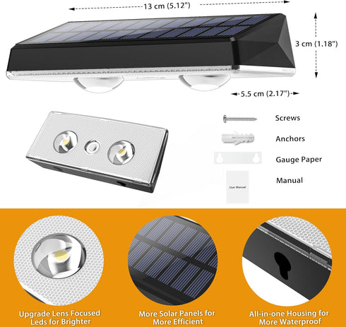 8 Pack 7 IP67 12+ Solar Fence Lights Outdoor - RGB Fence Lights Solar Powered, Color Modes & Warm White, Waterproof