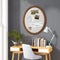 SOFE Oval Framed Linen Bulletin Board, 21 x 17 Inches, Unique Fabric Pin Board for Office Home School with Pins