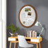 SOFE Oval Framed Linen Bulletin Board, 21 x 17 Inches, Unique Fabric Pin Board for Office Home School with Pins