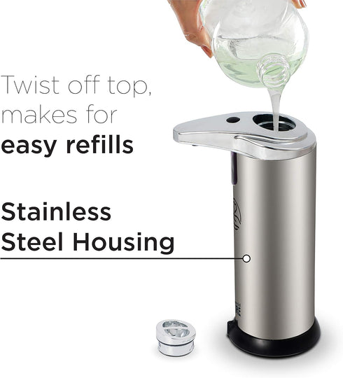 Commercial Care (220 ml 7.5 oz) Touchless Soap, Hand Sanitizer Dispenser Battery Operated Automatic Soap Dispenser