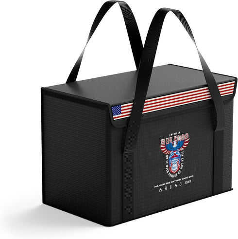 HulkGoo 12V 100Ah LiFePO4 Lithium Battery Fireproof Safe Bag Large Capacity Explosion-Proof Container