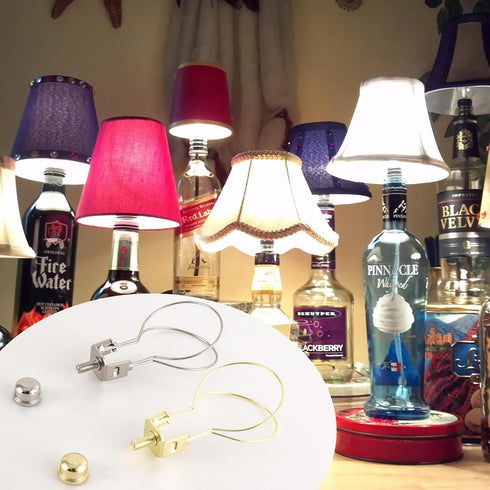 4.2" Bulb Adapte(1 (H:4.2" W2.1") GO&SO Small Clip On Lamp Holder,Lamp Shade Light Clip Pc,Gold),Lamp Finials