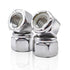 Kinhon Rock #8-32 Nylon Insert Lock Nuts 130pcs SAE 304 Stainless Steel Nylon Locknuts