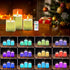 Tzgckui Timer,4'' 5'' 6'' Set 3 Pack Flickering Flameless LED Candles with Remote,Color Changing Candles Battery