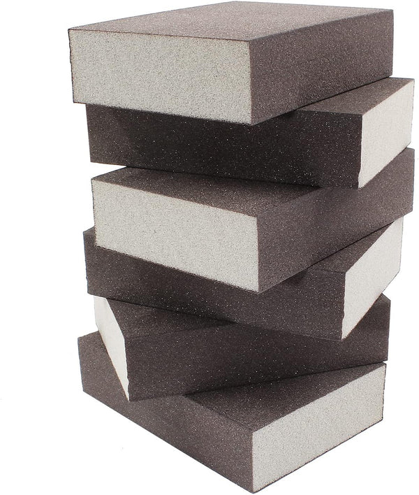 220 Grit Sanding Block - 12Pcs, Washable & Reusable Wet Dry Sanding Sponge Foam Sandpaper for Wood, Metal, Plastic