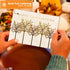 Set Pack 25 (5-5/8 7-7/8 inch) TH1803 Thanksgiving Cards for Business & Family (Trees of Autumn) Greeting Card