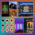 6.6 6.6Ft 400LED Programmable Christmas,Halloween,4th Smart Animated Curtain String Lights Remote APP Control x RGB