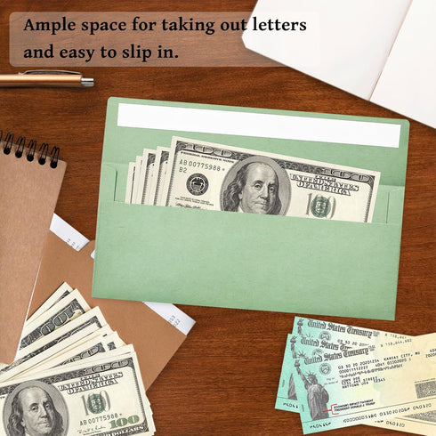 Mulbozy 200 Pcs #10 Business Envelopes, Self Seal Windowless Mailing Envelopes for Office Checks, Invoices (Sage Green)