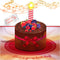 Birthday Cards with Lights & Music, 100 GREETINGS for Mom, Son, Women & Men, 1 Pop Up Card (Brown Cake)