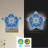 Burbuja 0.2W Portugal Tiles LED Night Light Plug into Wall Star-Shaped Nightlight Dusk to Dawn Auto Sensor for Bedroom