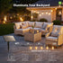 KYY 54FT Dimmable Bulbs Solar String Lights Outdoor Waterproof with USB Charging & Remote, & Timable, Solar Powered