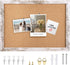 Decorative Hanging Cork Board, Framed Bulletin Board for Walls, Vision Board for School Home Kitchen Office