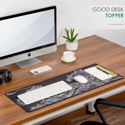 Japanese Sea Wave Waterproof Mouse Pad, Large Anti-Slip Keyboard Pad, Extended Kanagawa Desk Mat for Gamer, Office &