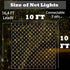 10ft 10ft 270 8 Leisure world x LED Net Lights Mesh Fairy String Decorative Outdoor Warm White Modes Net with Remote