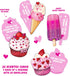 Kangaroo Strawberry & Cherry Scented Valentines Day Cards with Envelope - Scratch & Sniff for Kids, Pack of 28