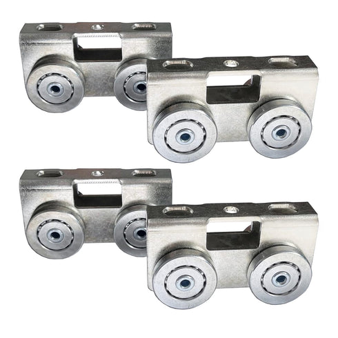 4 Wheel Light Duty Roller Trolley Assembly for 1-5/8" Wide Strut Channel, Easy Bolt Installation (4)