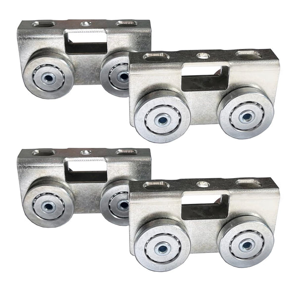 4 Wheel Light Duty Roller Trolley Assembly for 1-5/8" Wide Strut Channel, Easy Bolt Installation (4)