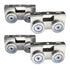 4 Wheel Light Duty Roller Trolley Assembly for 1-5/8" Wide Strut Channel, Easy Bolt Installation (4)
