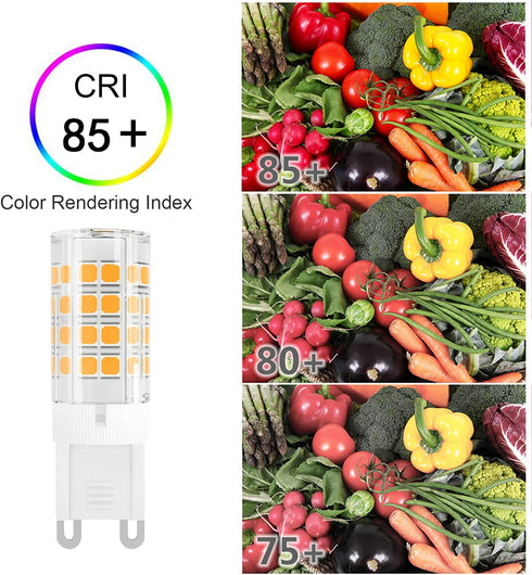 G9 Bulb 4W, 40W 3000K, 450 G9 Bulb, 120V, Non-dimmable, 6-Pack DiCUNO LED Light Halogen Replacement, Warm White Lumen