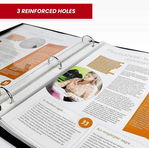 Performore 500 Sheet Protectors, 8.5X11 Inch Clear Page for 3 Ring Binder, Durable Top Loading Sleeves