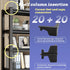 Terixe 20 20 5 Post Inserts Connectors - PP Plastic, Injection Molded, Sturdy Support - Black, Post Corner Connectors