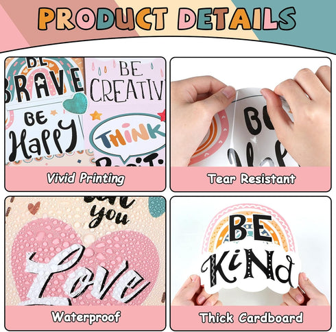 Today is A Great Day Bulletin Board Set Boho Rainbow Inspiration Decor for Teachers with Positive Affirmations